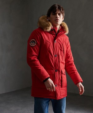 Superdry Everest Parka Férfi Kabát Piros | GCPQH4523